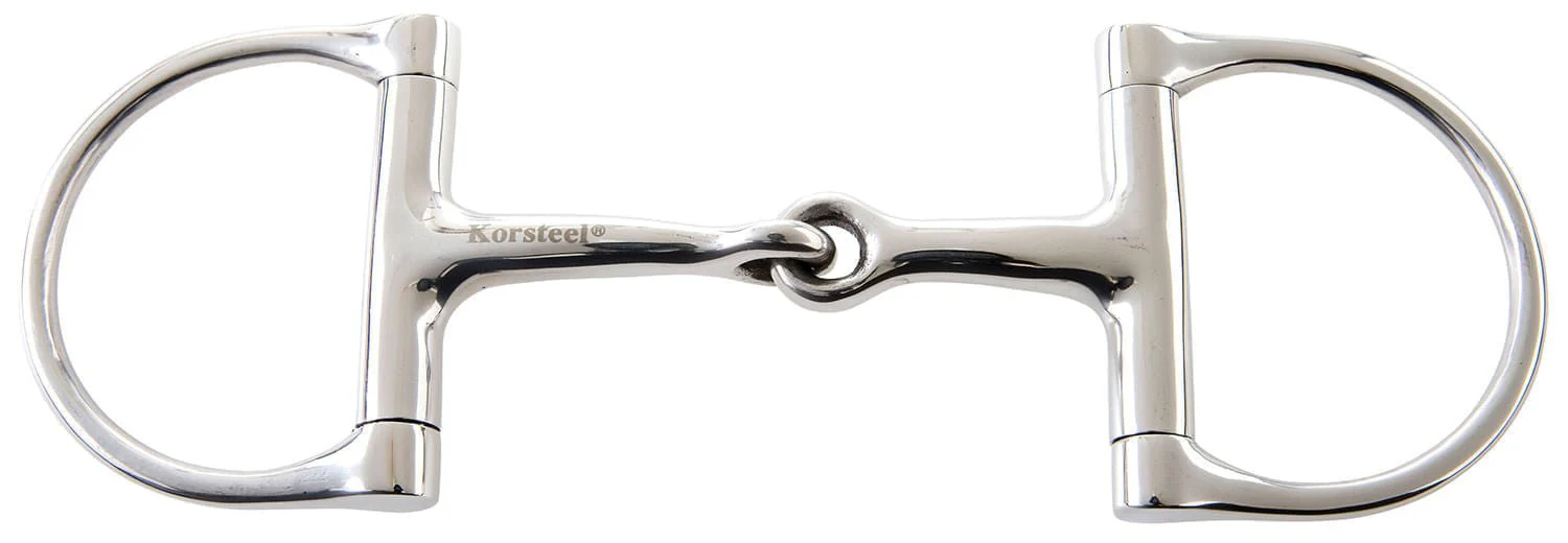 Korsteel Jointed Dee Ring Snaffle Bit, 5" - Image 1