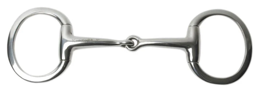Korsteel Med Weight Solid Mouth Eggbutt Snaffle Bit - Image 1