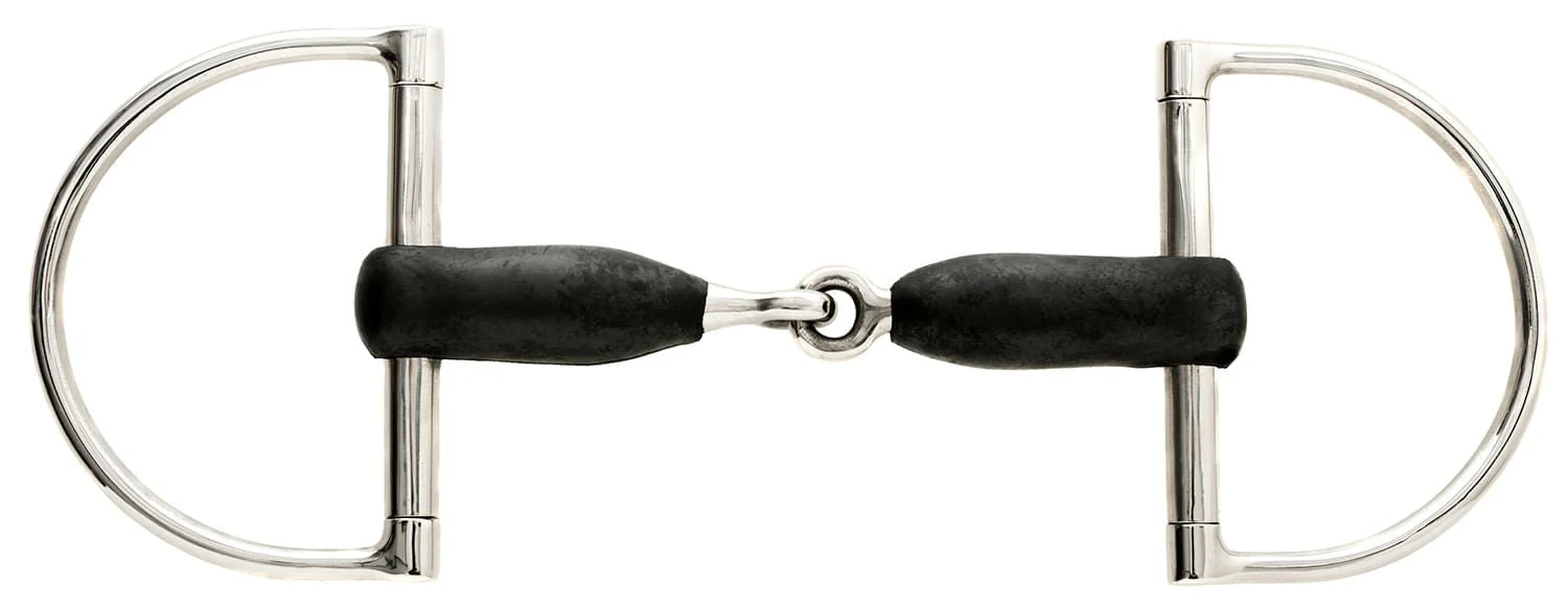 Korsteel Rubber Mouth Big Dee Ring Snaffle Bit - Image 1