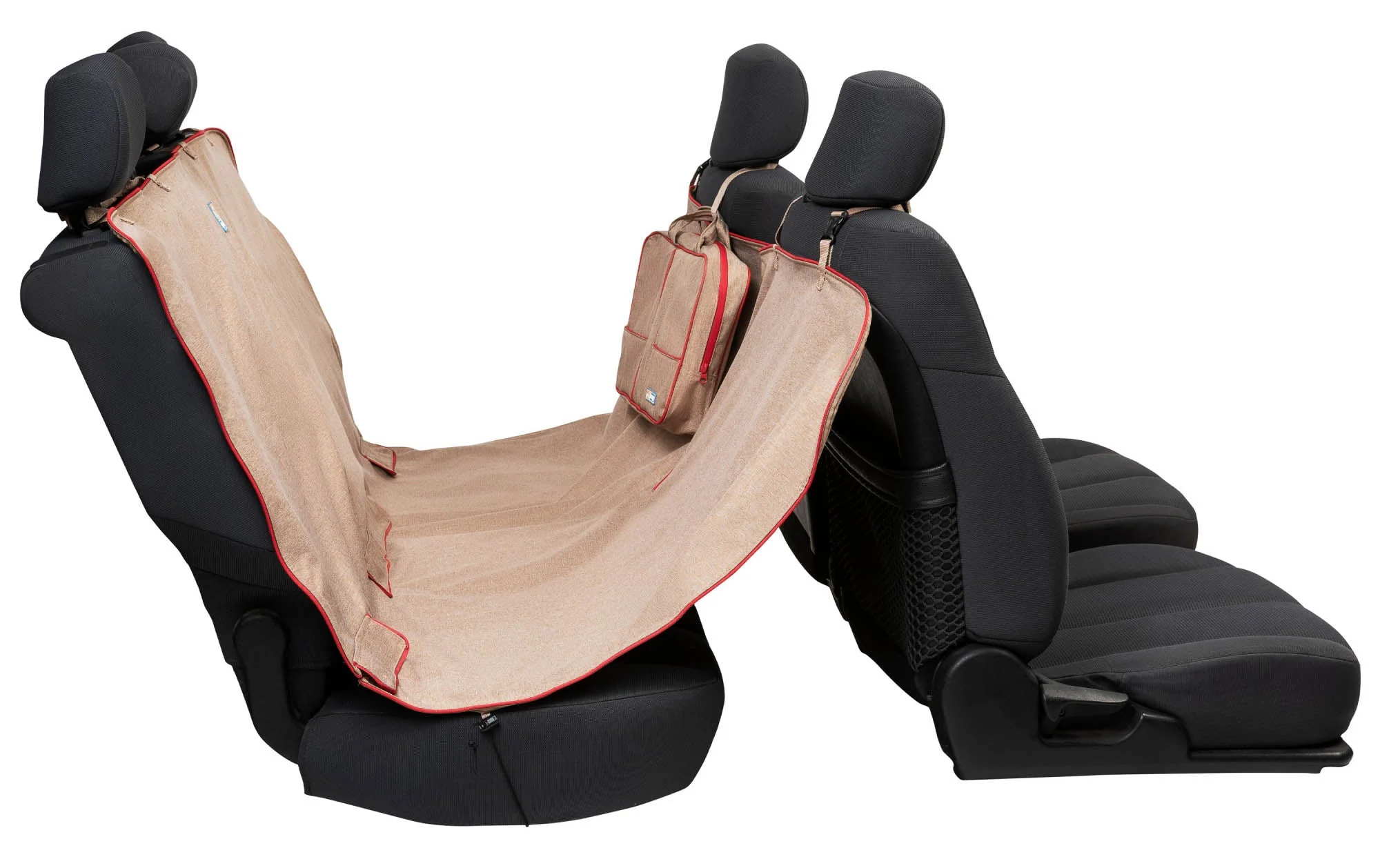 Kurgo Heather Hammock Dog Seat Cover, One Size, Heather Nutmeg - Image 1