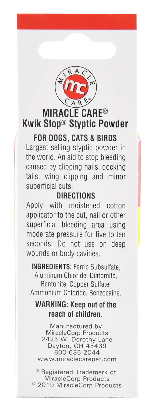 Kwik Stop Styptic Powder for Dogs, Cats, & Birds - Image 2