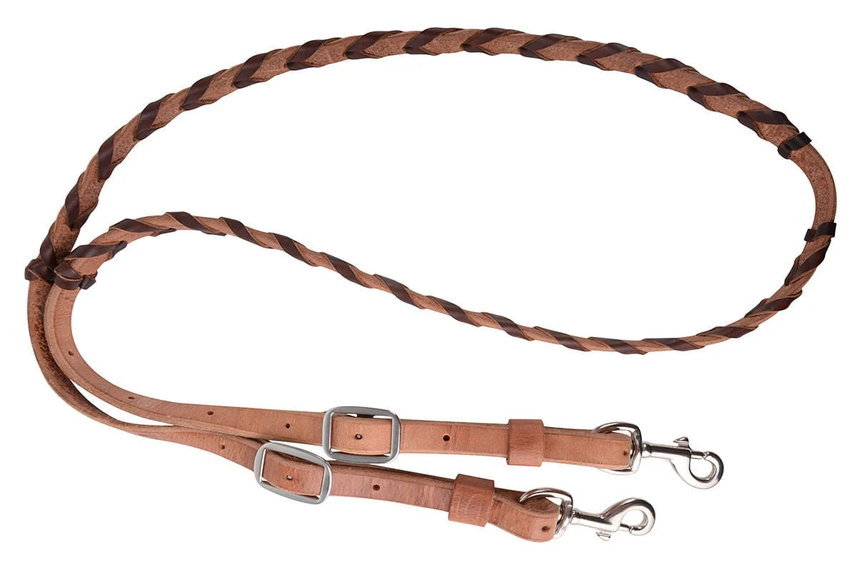 Latigo Leather Laced 5/8" Barrel Reins - Image 1