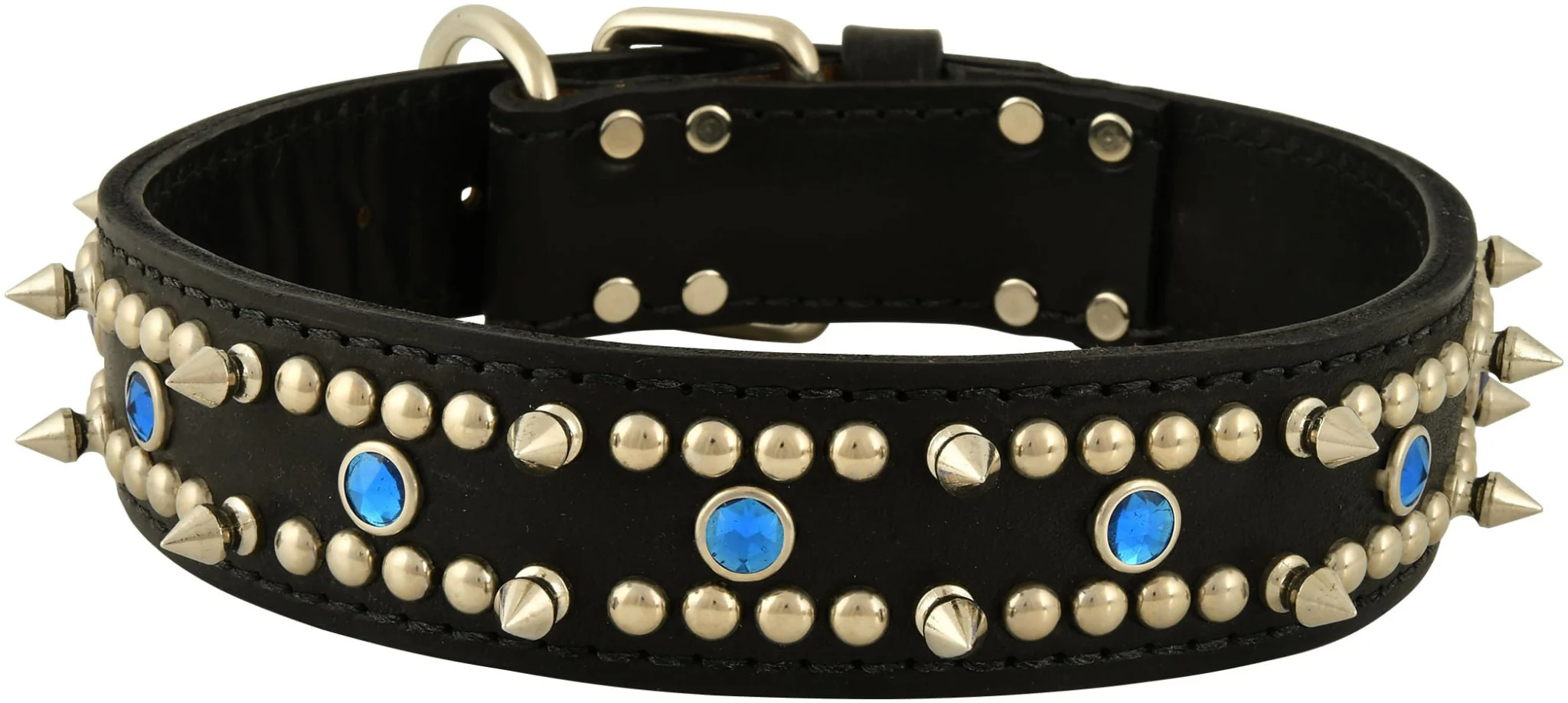 Latigo Protector Spiked, Studded & Jeweled Collar - Image 1