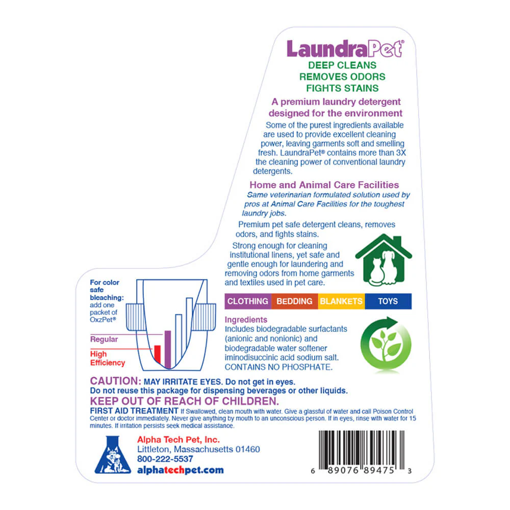 LaundraPet Premium Pet Laundry Detergent Triple Strength, 64 fl oz - Image 2