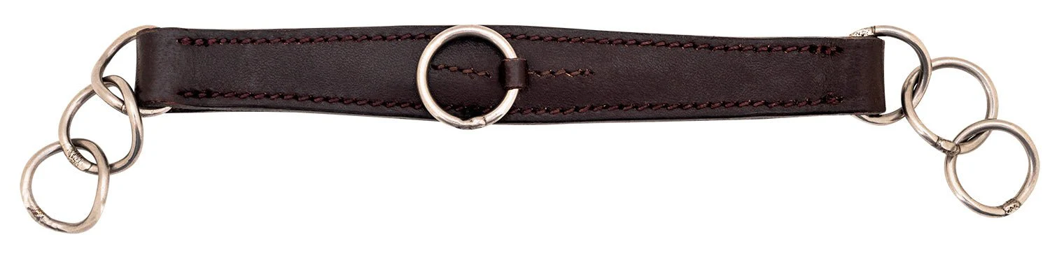 Leather Curb Chain, Full, Brown - Image 1
