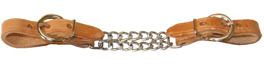 Leather Curb with Double Chain - Image 1
