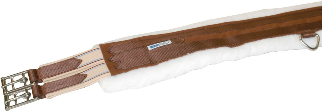 Lettia CoolMax Fleece Lined Girth, Brown - Image 2