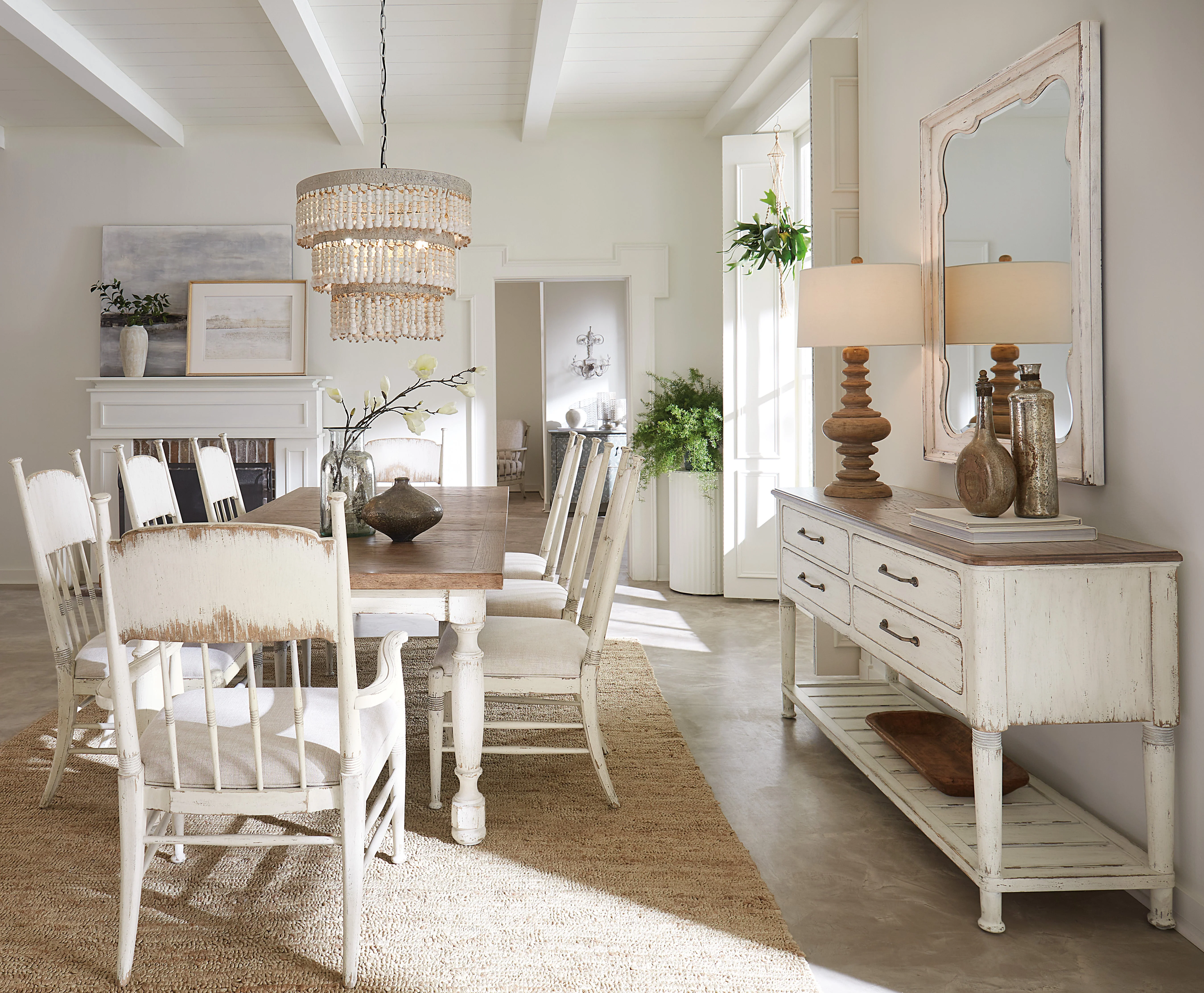 Americana Upholstered Seat Arm Chair | Rich Oak Character Beneath - Image 2