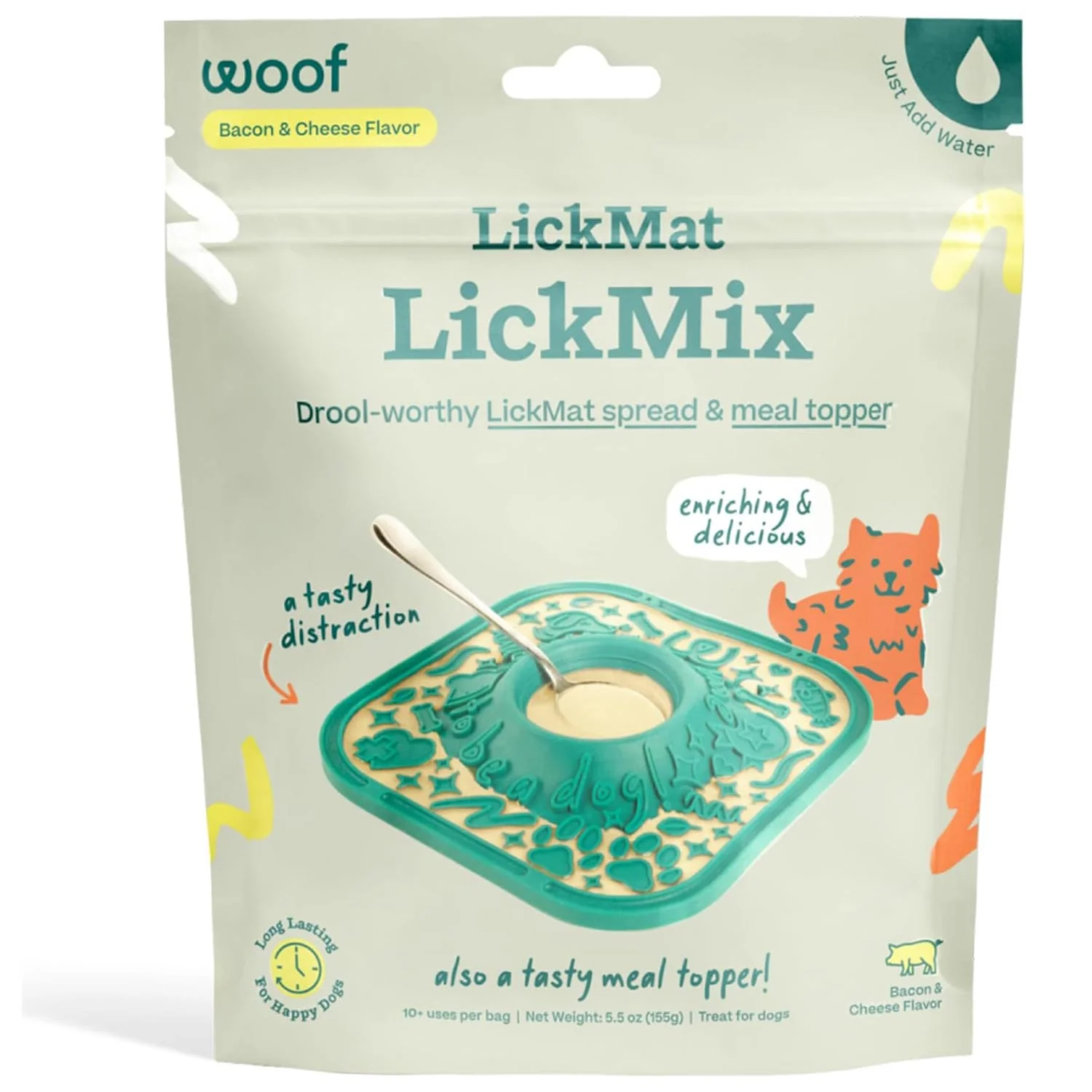 LickMix for Dogs – Bacon & Cheese or Calming LickMat Spread, Interactive Enrichment Treat - Image 1