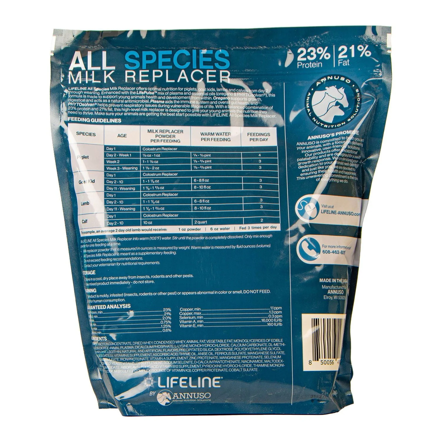 LIFELINE All-Species 23:21 Milk Replacer - Image 2