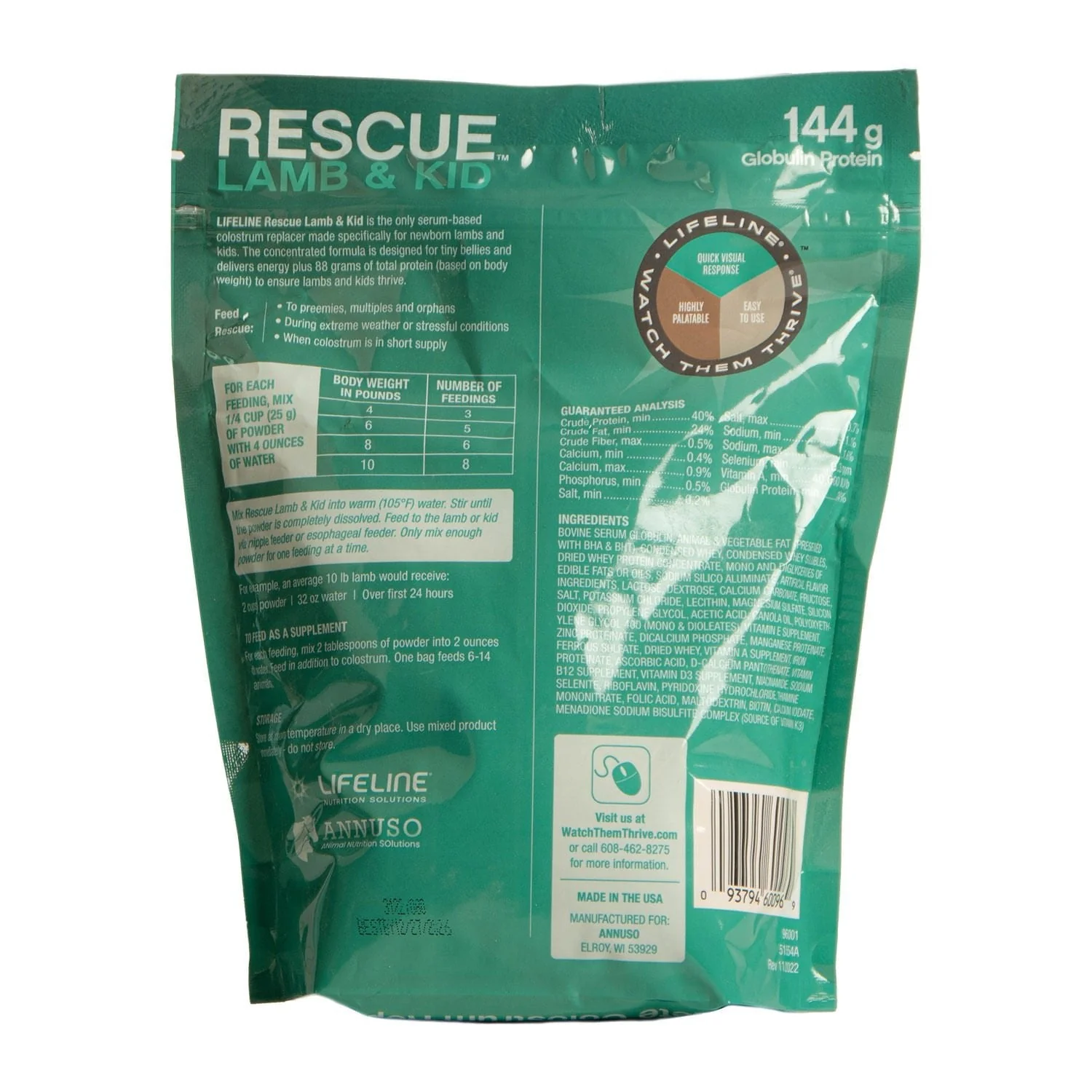 LIFELINE Rescue Lamb & Kid Complete Colostrum Replacer - Image 2