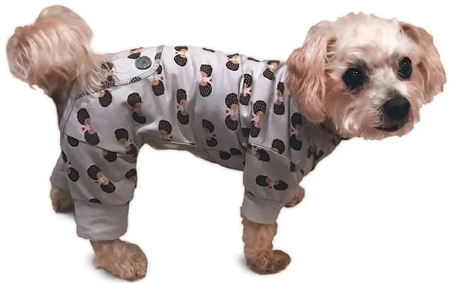 Light Gray Hedgehog Dog Pajamas - Image 1