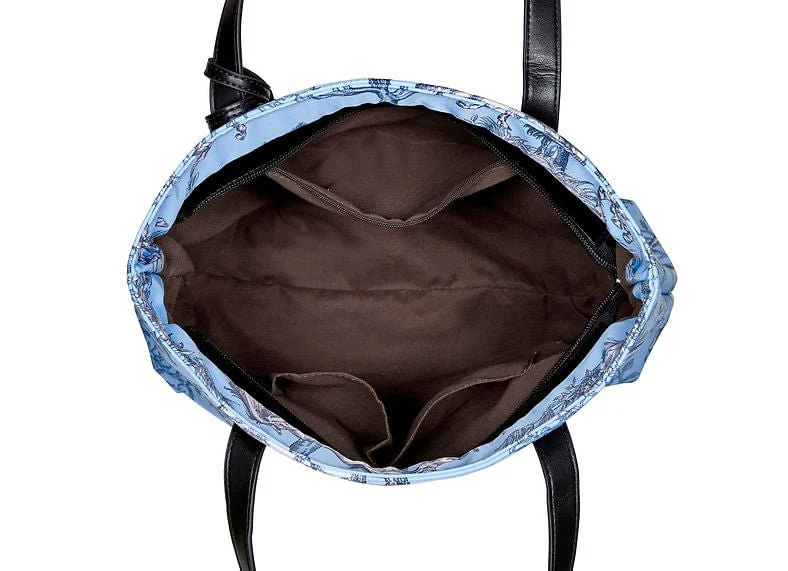 "Lila" Blue Toile Tote - Image 3