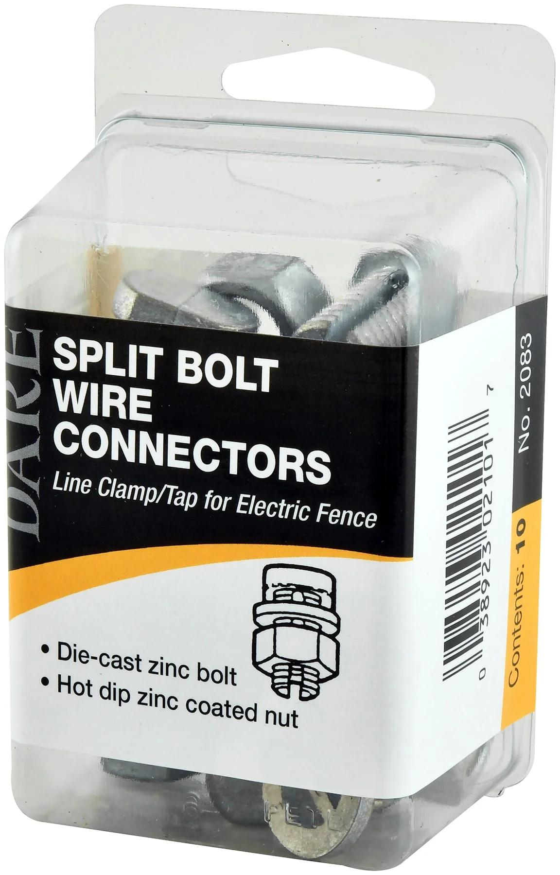 Line Clamp/Tap Split Bolt Style Fence Wire Connectors, 10 pk - Image 1