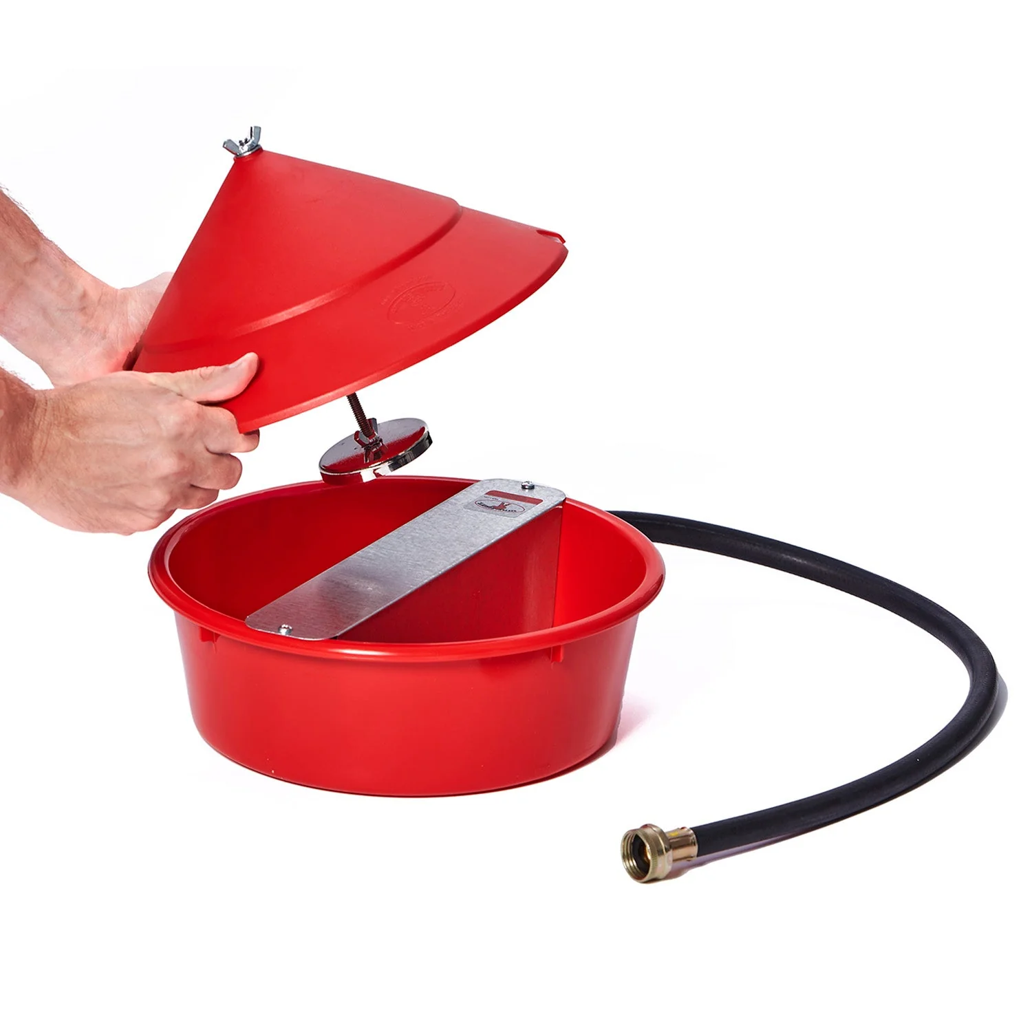 Little Giant Automatic Chicken Waterer with Cover, 5 qt - Image 2