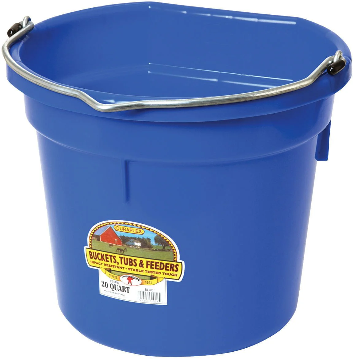 Little Giant Flat-Back Plastic Buckets – Impact-Resistant, Easy to Hang, 8 qt & 20 qt - Image 3