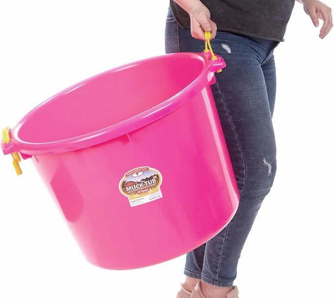 Little Giant Muck Tub – 40 & 70 Quart Heavy Duty Muck Bucket with Plastic Handles - Image 3