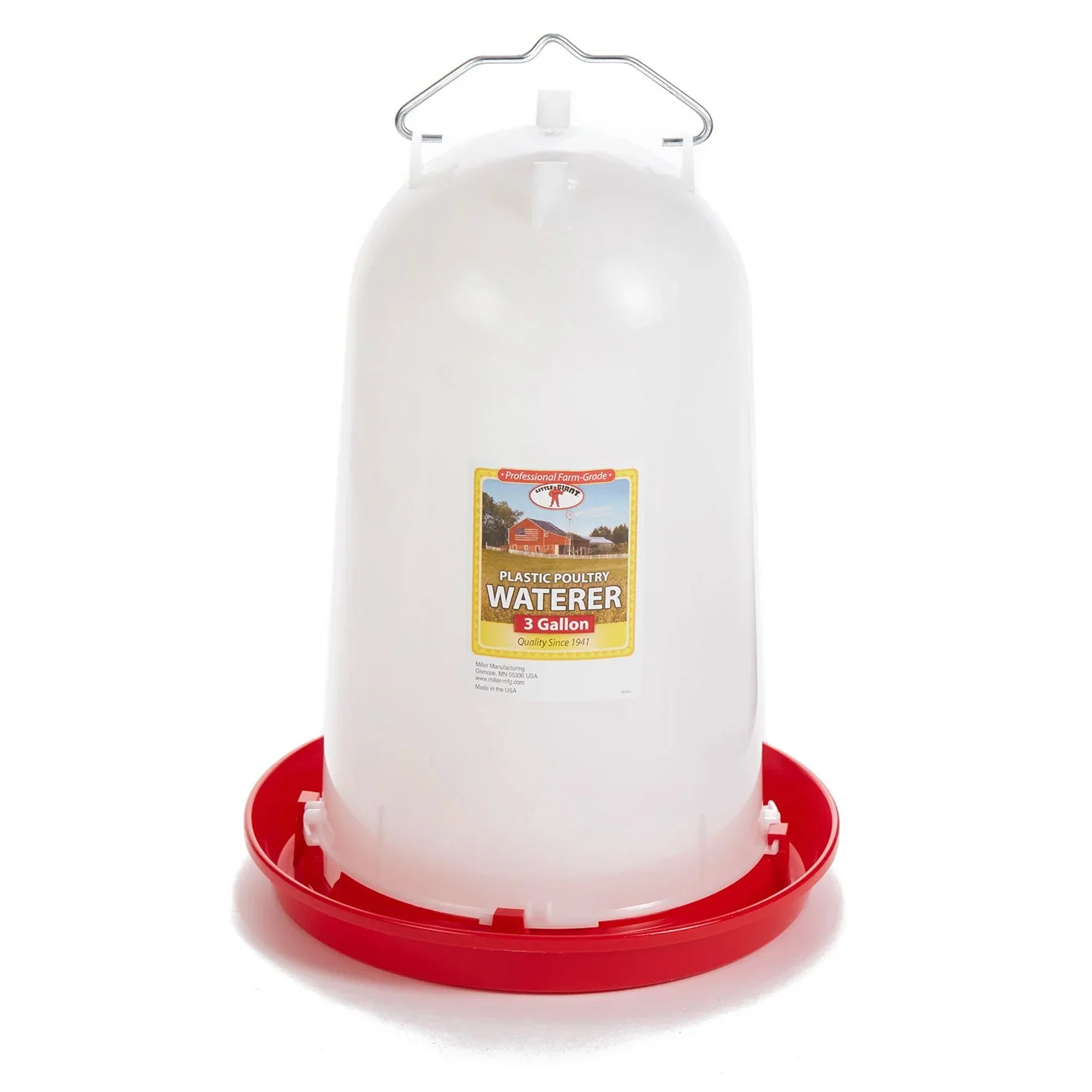 Little Giant Plastic Hanging Poultry Fountain, 3 Gallon - Image 1