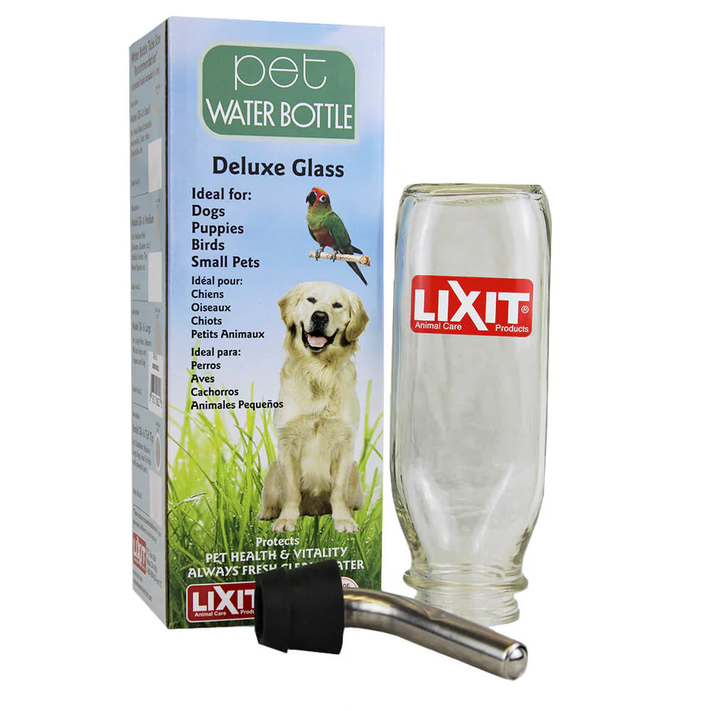 Lixit Glass Chew-Proof Water Bottle with Tube & Cage Mount for Pets - Image 3
