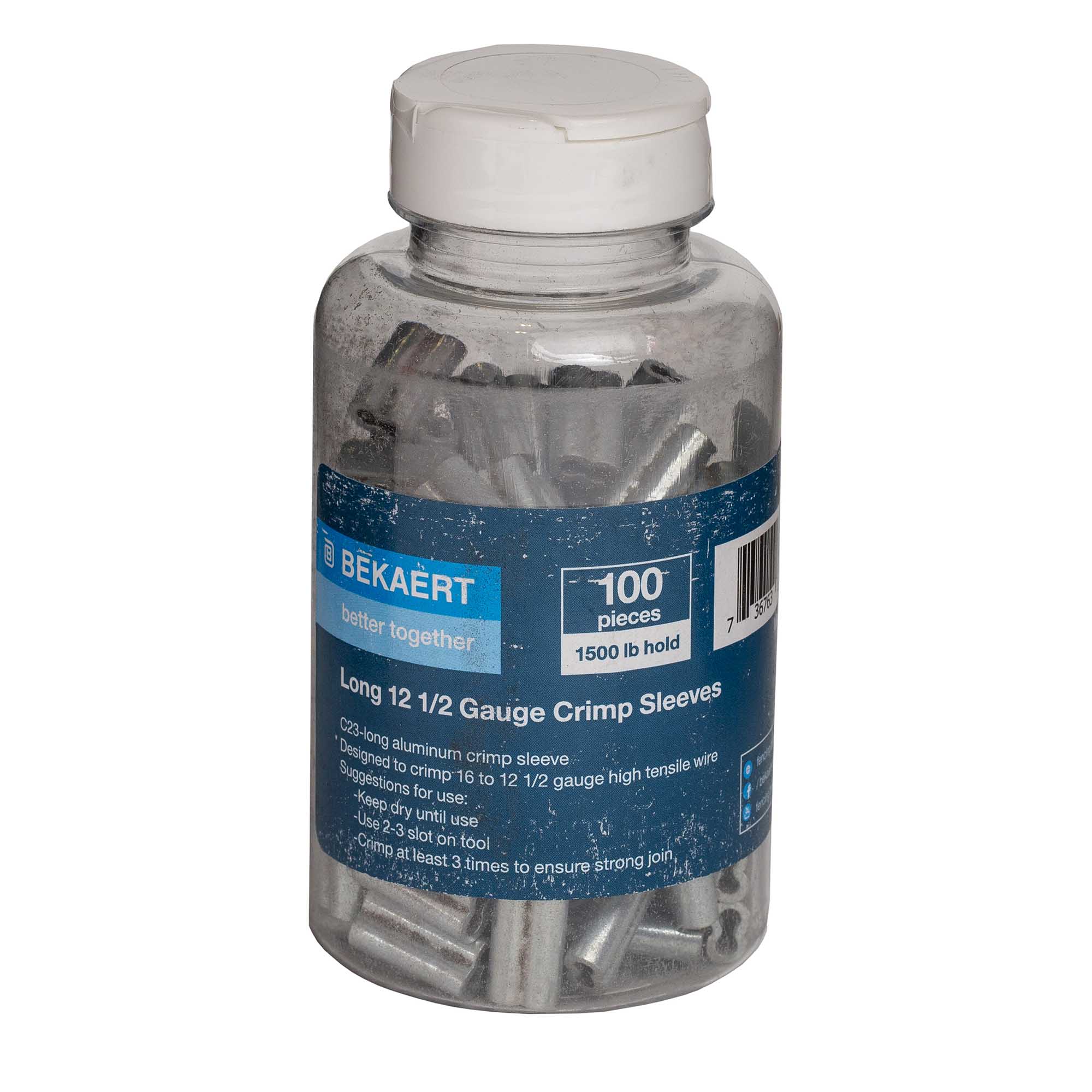 Bekaert Long 12 1/2 Gauge Crimp Sleeves, 100 ct - Image 1