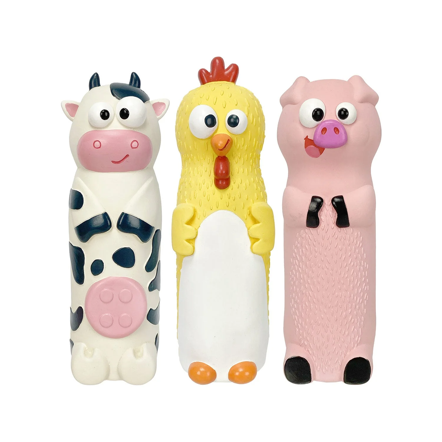 Look Who’s Crunching, 8", Assorted (Cow, Chicken, Pig) - Image 1