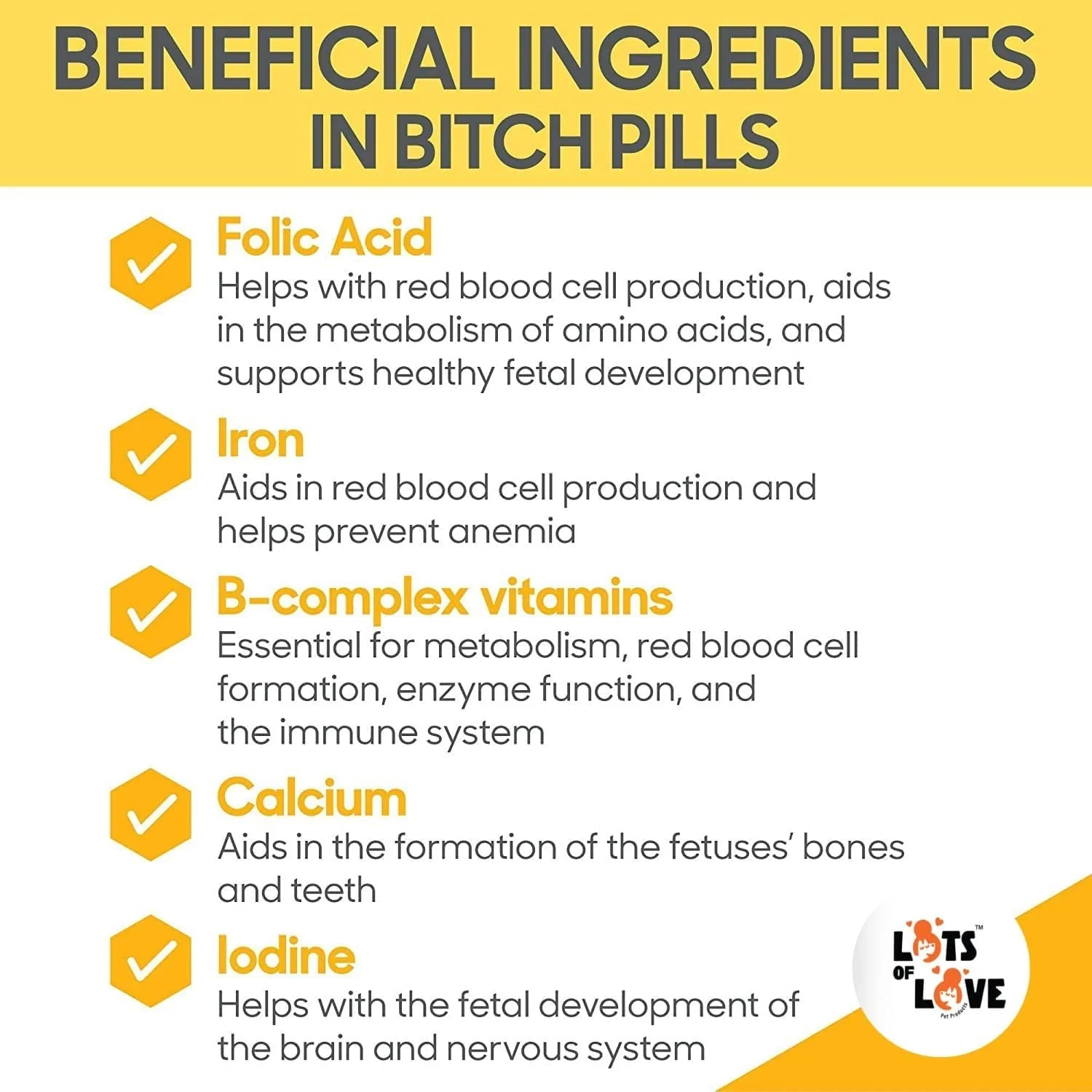 Lots of Love Bitch Pills & Powder - Dog Prenatal & Lactation Supplement for Pregnancy, Nursing & Newborn Support - Image 3