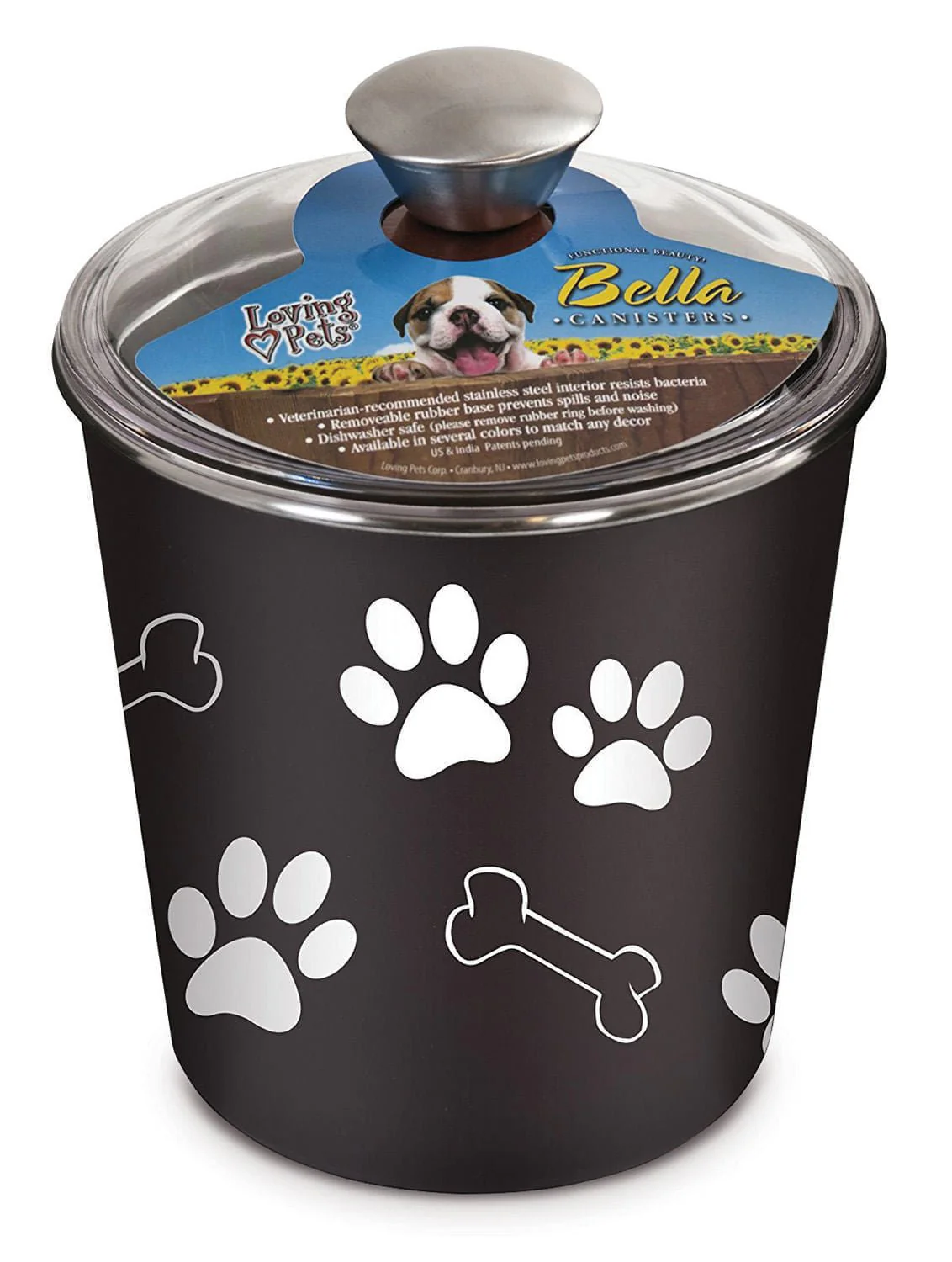 Loving Pets Bella Dog & Cat Treat Canister - Image 1