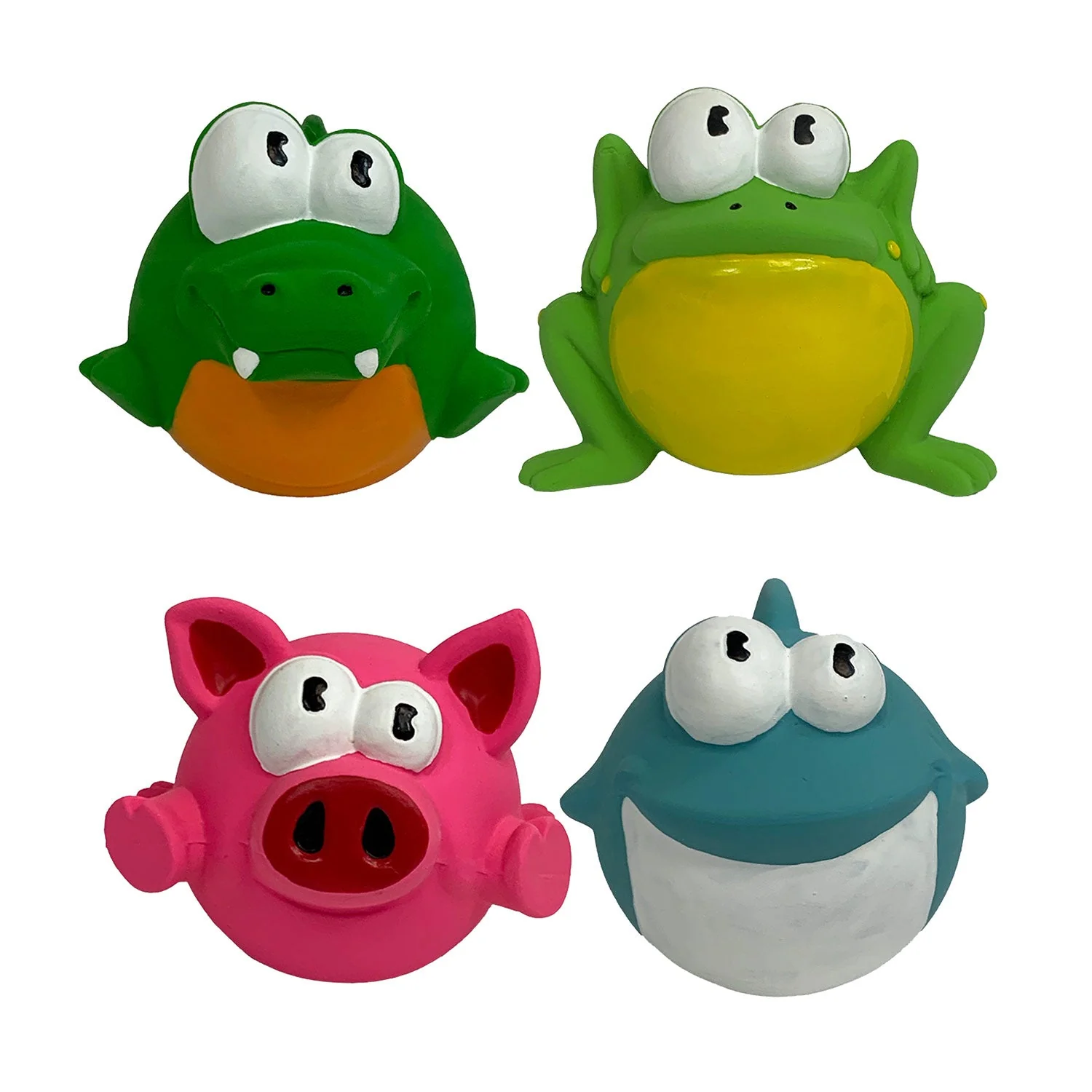 LYLA Latex Squeaky Dog Toy – Assorted Animal (Alligator, Frog, Pig, or Shark) - Image 1