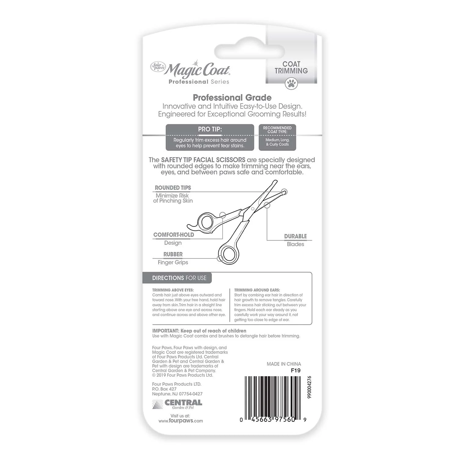 Magic Coat Professional Series Safety Tip Facial Dog Trimming Scissors - Image 2