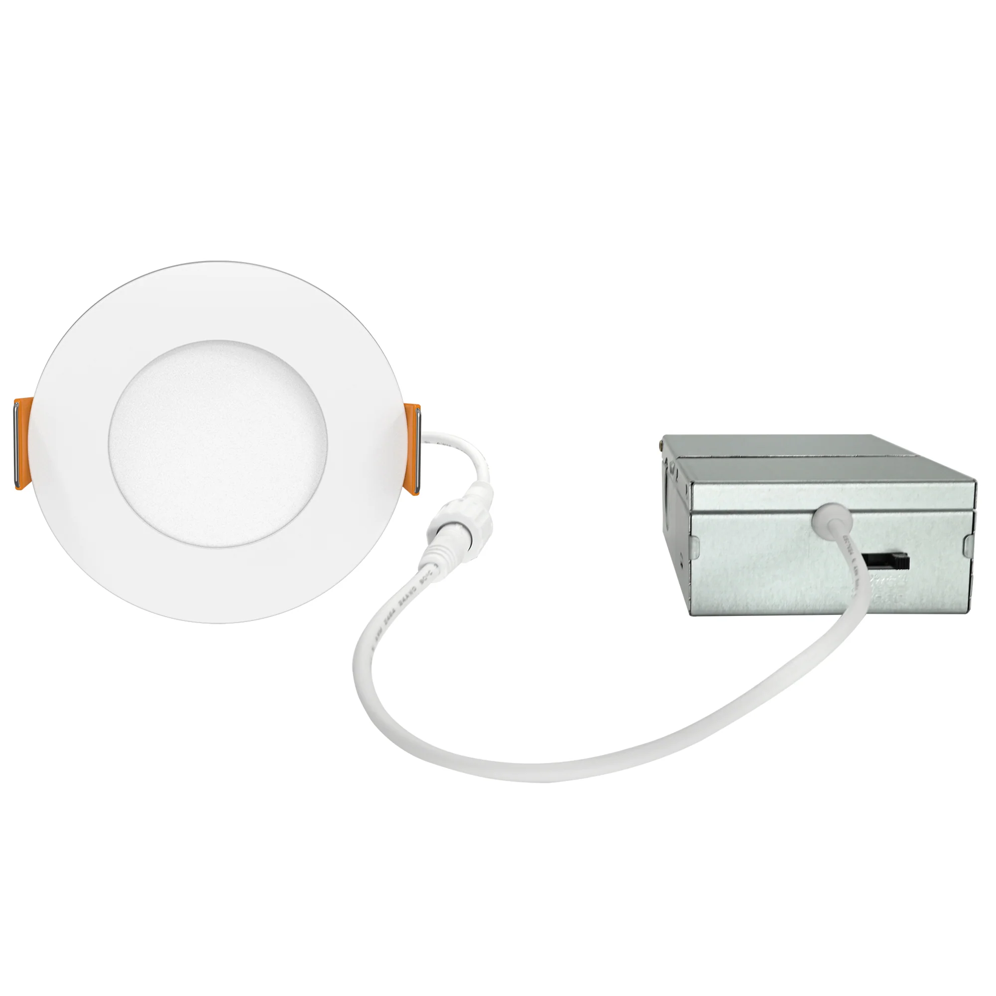 3BRIX 3 Inch 6W Slim Round Ultra Thin Recessed Downlight – 5CCT (27/30/35/40/50K)- 360 lumens #250