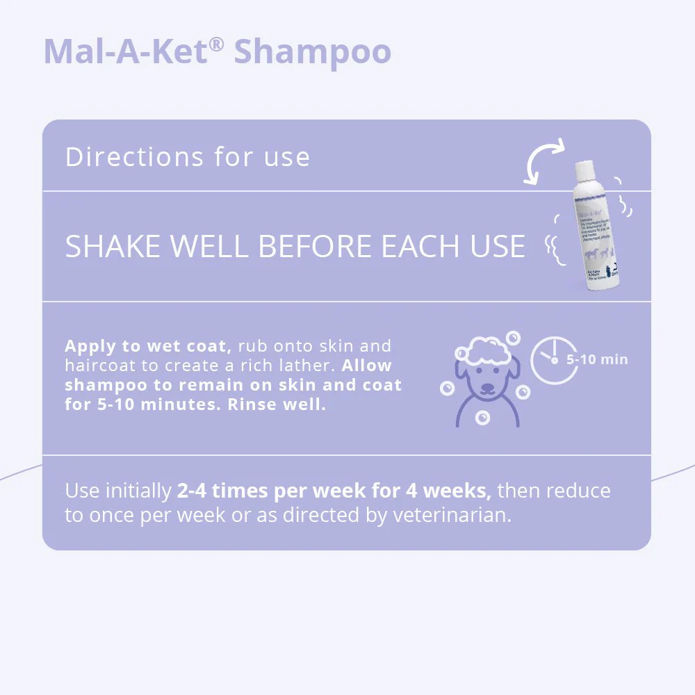 Mal-A-Ket Medicated Ketoconazole Chlorhexidine Shampoo for Horses, Dogs & Cats - Image 3