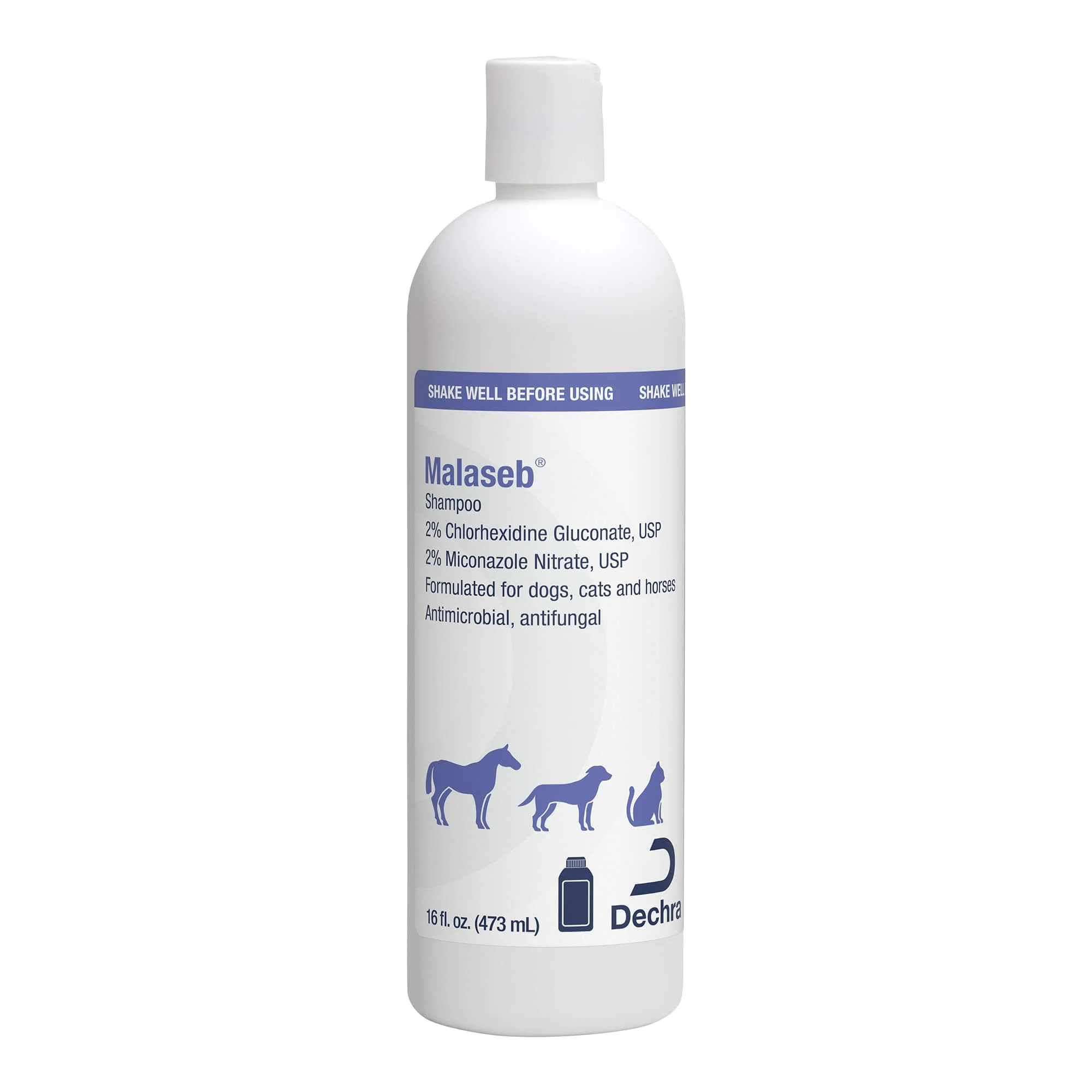 Malaseb Medicated Shampoo for Dogs, Cats & Horses – 2% Chlorhexidine & 2% Miconazole, 16 oz