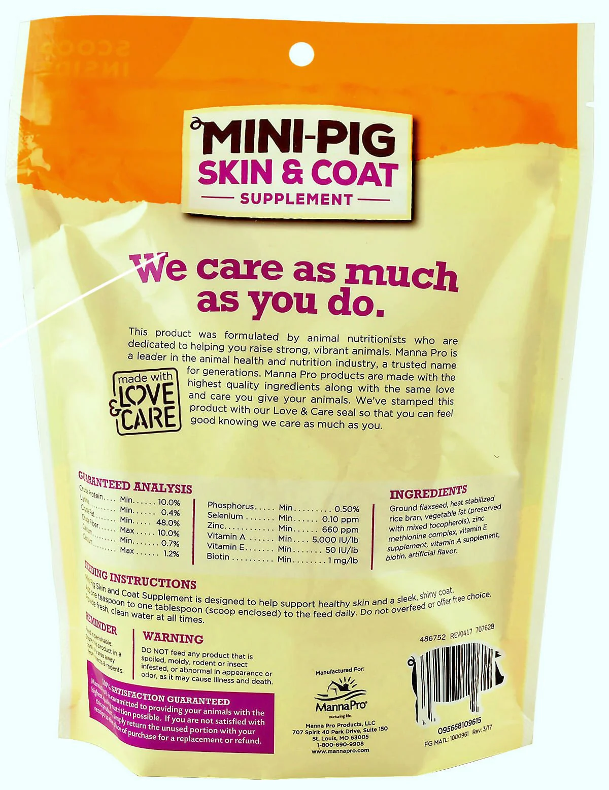 Manna Pro Mini Pig Skin & Coat Supplement, 1 lb - Image 2