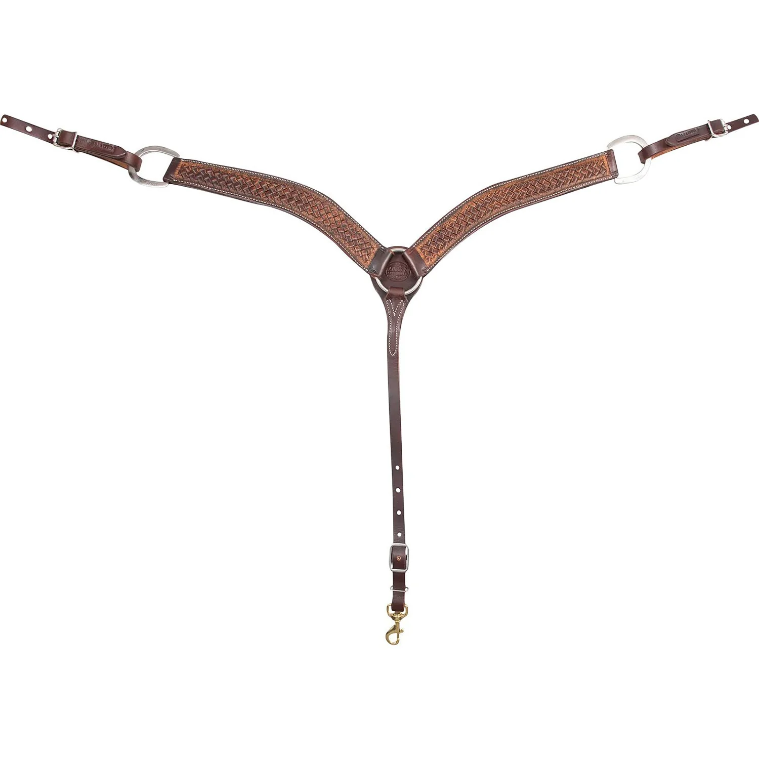 Martin Saddlery 2″ Weave Stamped Leather Breast Collar