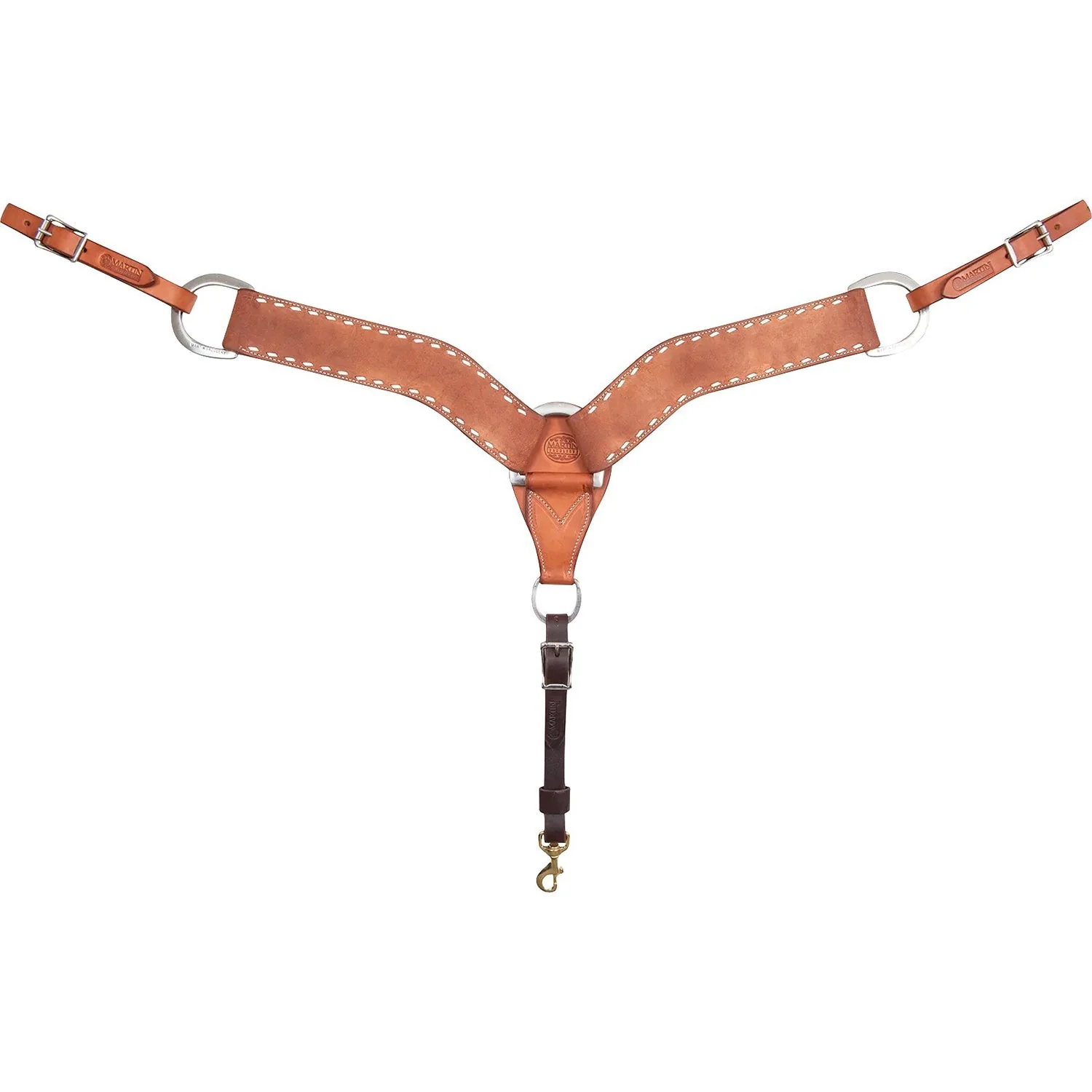 Martin Saddlery 2.75″ Leather Breast Collar with Buckstitch
