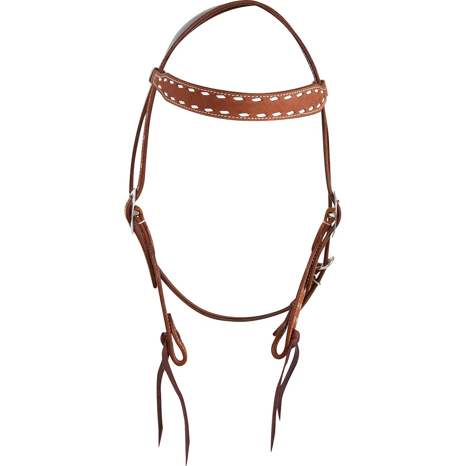 Martin Saddlery Buckstitched Leather Browband Headstall - Image 2