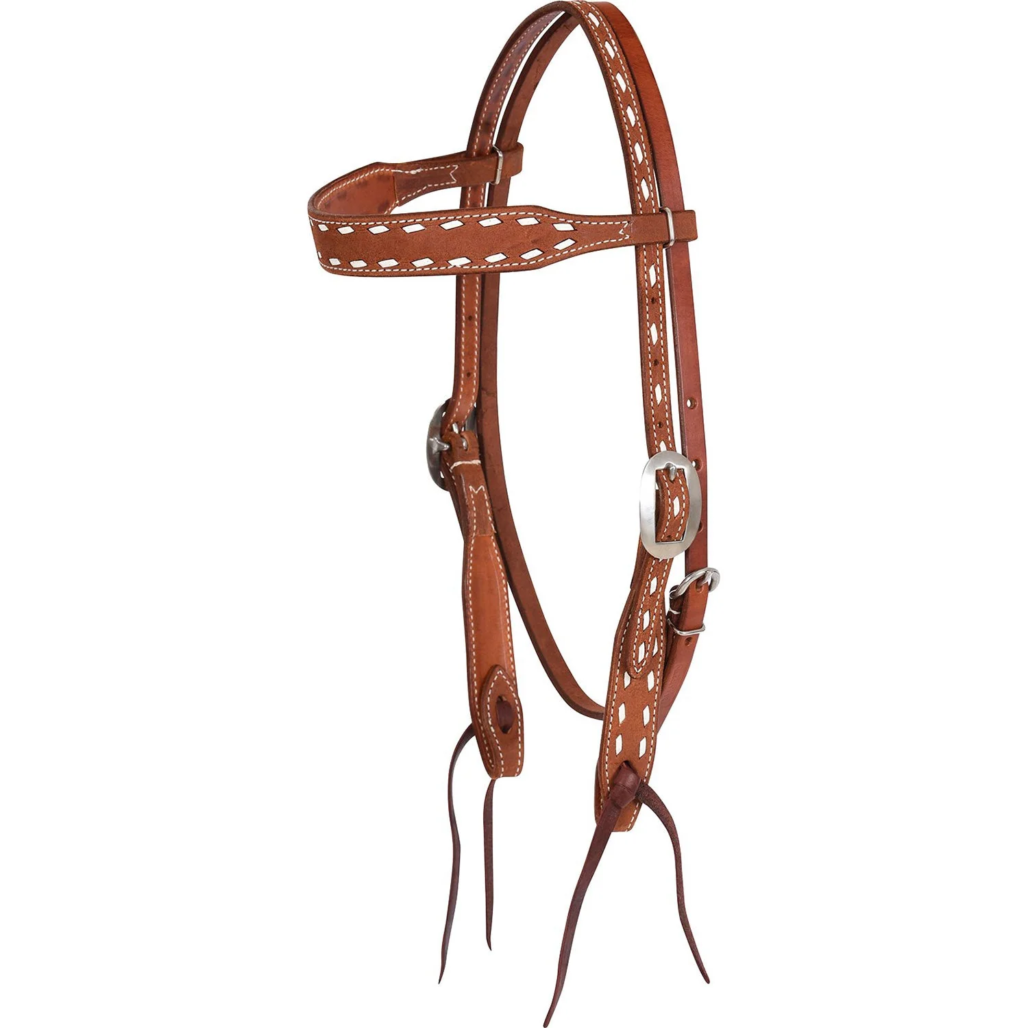Martin Saddlery Buckstitched Leather Browband Headstall - Image 1
