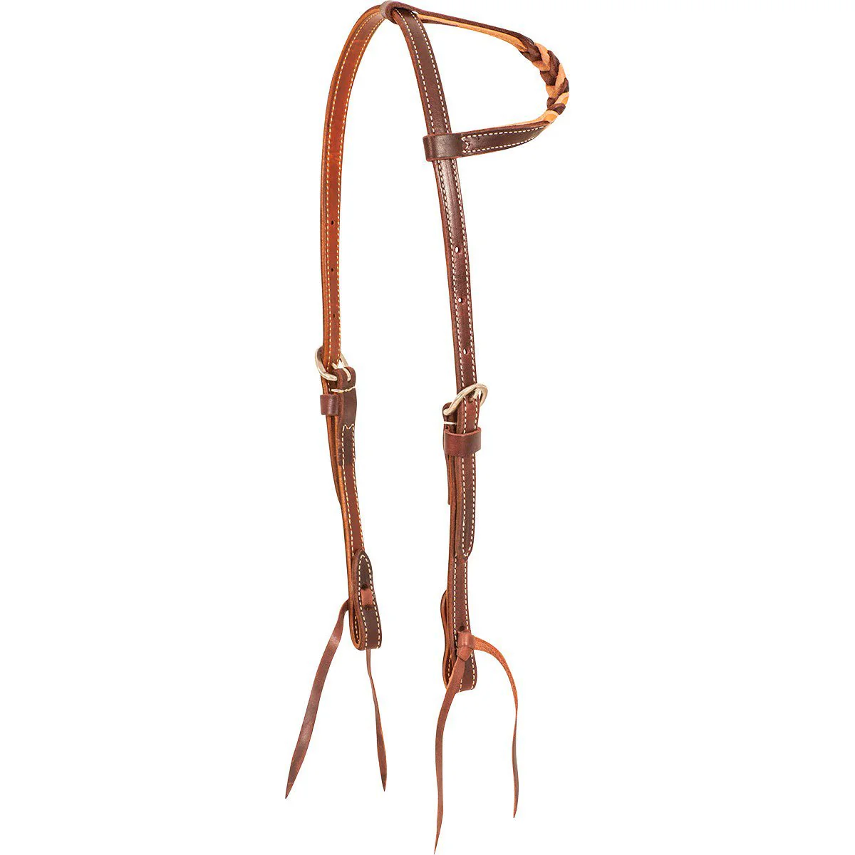Martin Saddlery Latigo and Skirting Leather Blood Knot Slip Ear Headstall