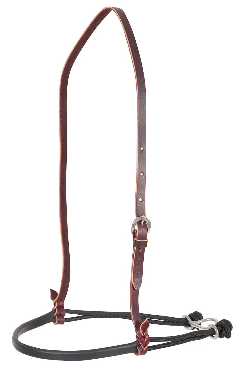 Martin Saddlery Nylon Double Rope Noseband with Shrink Tube Cover, Black - Image 1