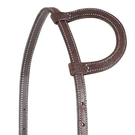 Martin Saddlery Slip Ear Headstall Roughout, Chocolate - Image 2