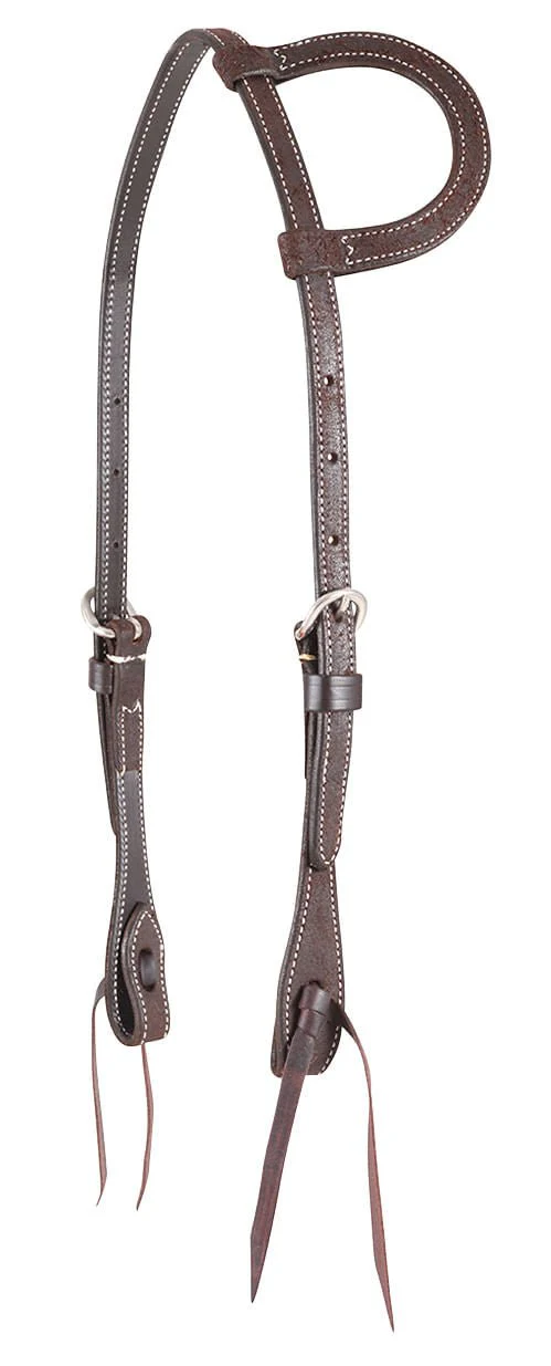 Martin Saddlery Slip Ear Headstall Roughout, Chocolate - Image 1