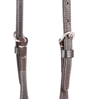 Martin Saddlery Slip Ear Headstall Roughout, Chocolate - Image 3
