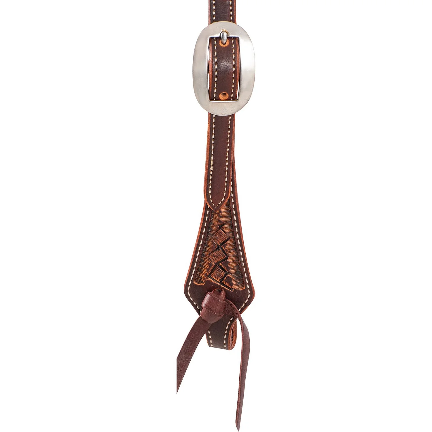 Martin Saddlery Weave Stamped Leather Slip Ear Headstall - Image 3