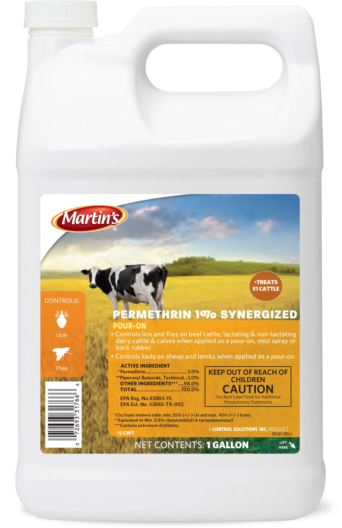 Martin's Permethrin 1% Synergized Pour-On Fly Insecticide - Image 2