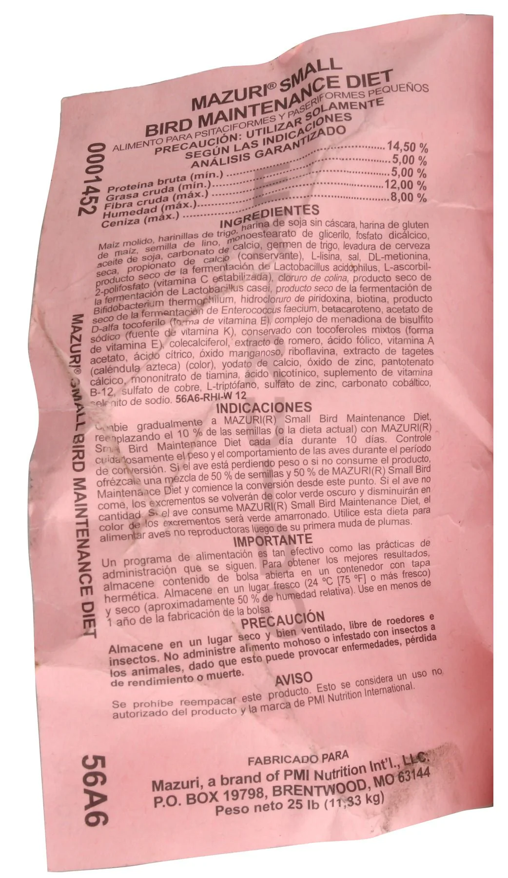 Mazuri Small Bird Maintenance Diet, 25 lb - Image 3