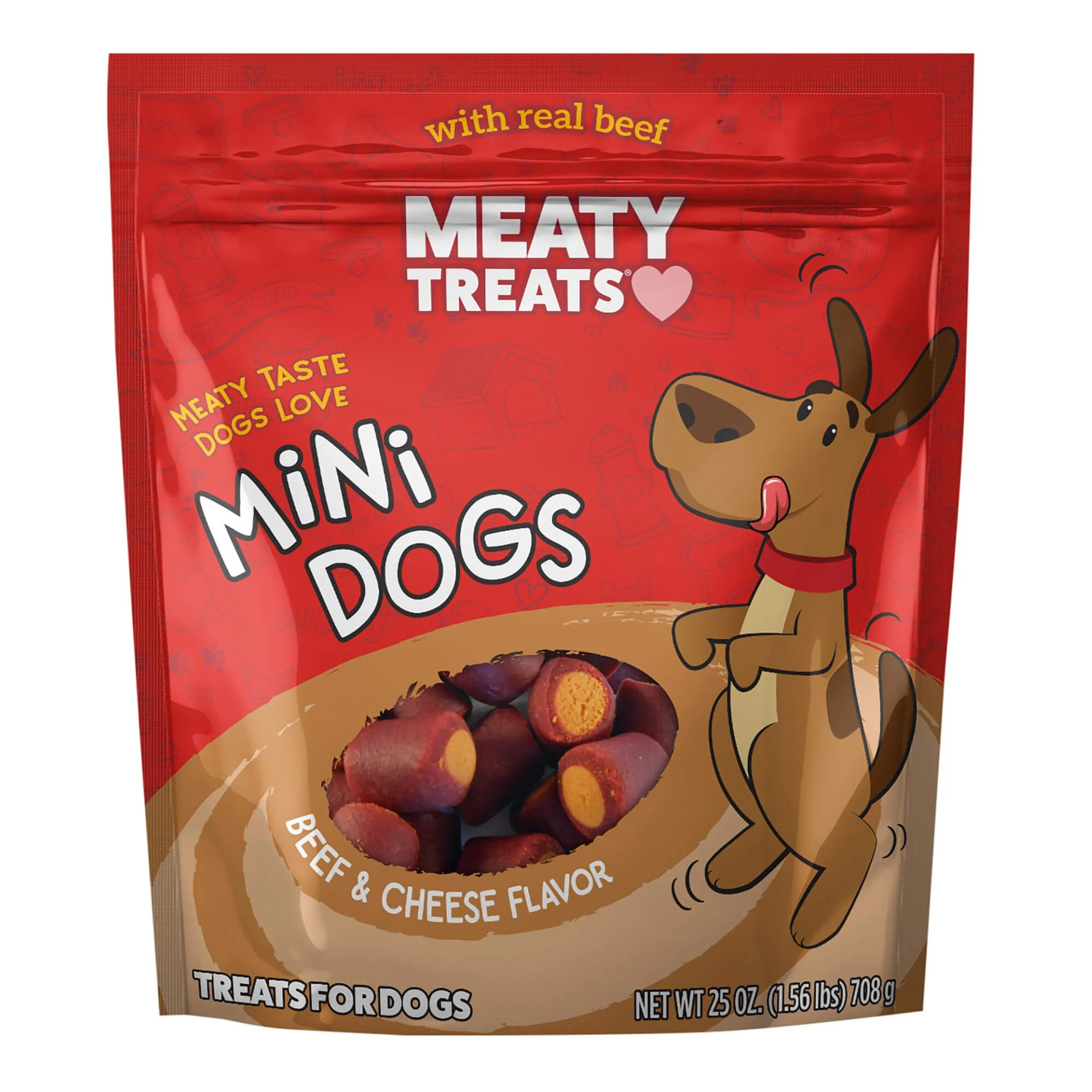 Meaty Treats Beef Mini Dogs, 25 oz - Image 1