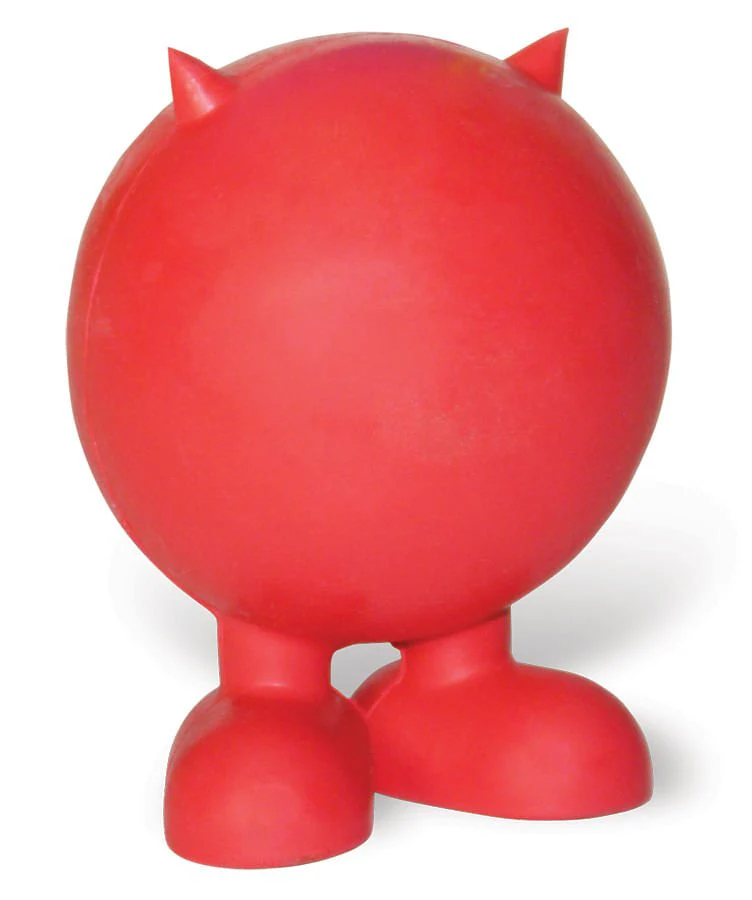 Good Cuz / Bad Cuz Rubber Squeaker Ball Dog Toy - Image 1