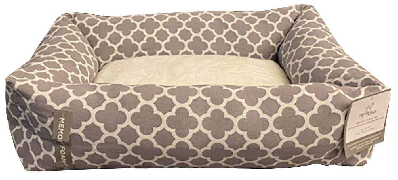 Memory Foam Rectangle Bed With Sherpa Lining - Image 1