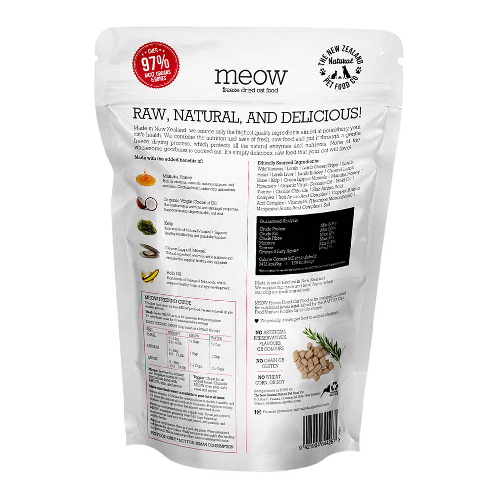 Meow Wild Venison Freeze Dried Food - Image 2