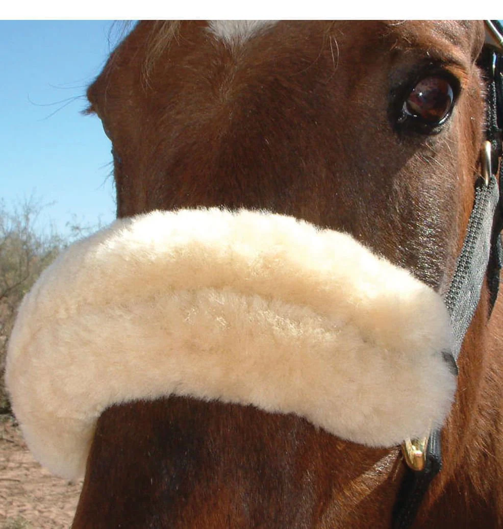 Merino Sheepskin Noseband Cover, 12" - Image 1